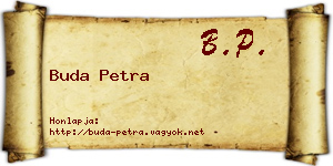 Buda Petra névjegykártya